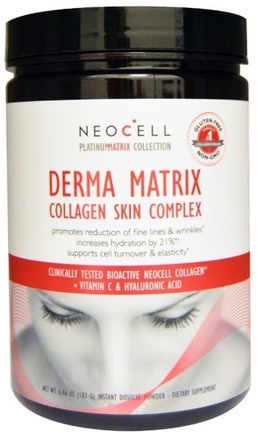 Derma Matrix, Collagen Skin Complex, 6.46 oz (183 g) by Neocell-Hälsa, Ben, Osteoporos, Kollagen