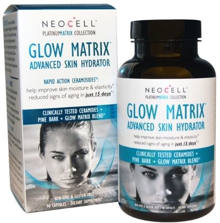 Glow Matrix, Advanced Skin Hydrator, 90 Capsules by Neocell-Hälsa, Kvinnor, Hårtillskott, Nageltillskott, Hudtillskott
