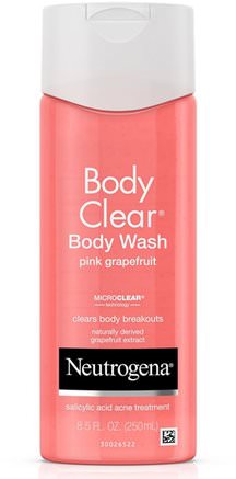 Body Clear, Body Wash, Pink Grapefruit, 8.5 fl oz (250 ml) by Neutrogena-Bad, Skönhet, Duschgel