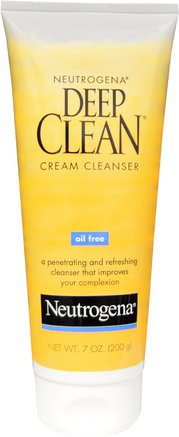 Deep Clean Cream Cleanser, 7 oz (200 g) by Neutrogena-Skönhet, Ansiktsvård, Hud