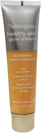 Healthy Skin Glow Sheers, Light to Medium 30, SPF 30, 1.1 fl oz (32 ml) by Neutrogena-Skönhet, Ansiktsvård, Spf Ansiktsvård