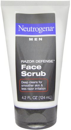 Men, Razor Defense Face Scrub, 4.2 fl oz (124 ml) by Neutrogena-Skönhet, Hudvård, Ansiktsvård