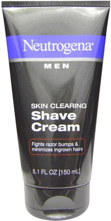 Men, Skin Clearing Shave Cream, 5.1 fl oz (150 ml) by Neutrogena-Skönhet, Hudvård För Män, Rakkräm