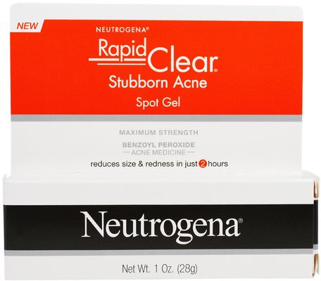 Rapid Clear, Stubborn Acne Spot Gel, Maximum Strength, 1 oz (28 g) by Neutrogena-Hälsa, Neutrogena Akne