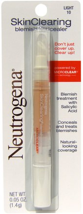 SkinClearing Blemish Concealer, Light 10, 0.05 oz (1.4 g) by Neutrogena-Neutrogena Akne, Ansiktsvård