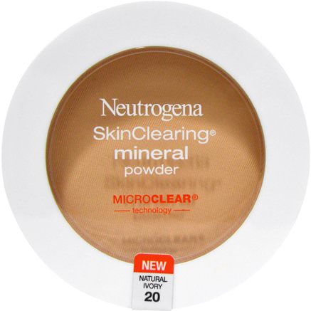 SkinClearing Mineral Powder, Natural Ivory 20, 0.38 oz (11 g) by Neutrogena-Neutrogena Akne, Ansiktsvård