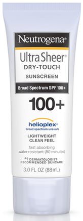 Ultra Sheer, Dry-Touch Sunscreen SPF 100+, 3 fl oz (88 ml) by Neutrogena-Bad, Skönhet, Solskyddsmedel, Spf 50-75