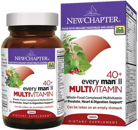 40+ Every Man II Multivitamin, 96 Tablets by New Chapter-Vitaminer, Män Multivitaminer