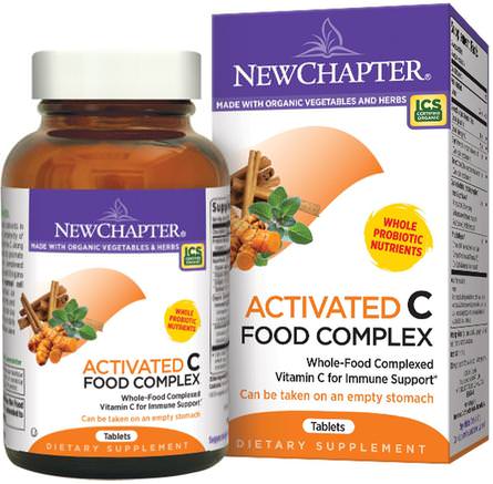Activated C Food Complex, 90 Tablets by New Chapter-Vitaminer, Vitamin C, Nya Kapitel Vitaminer