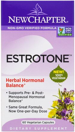 Estrotone, 60 Vegetarian Capsules by New Chapter-Hälsa, Kvinnor, Premenstruellt Syndrom, Premenstruellt