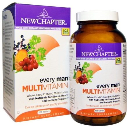 Every Man Multivitamin, 120 Tablets by New Chapter-Vitaminer, Män Multivitaminer