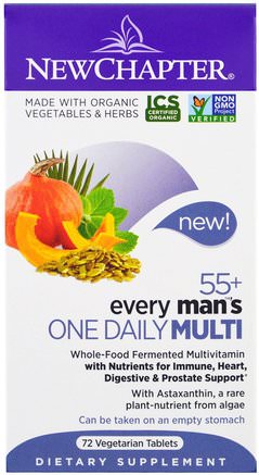 55+ Every Mans One Daily Multi, 72 Veggie Tabs by New Chapter-Vitaminer, Män Multivitaminer