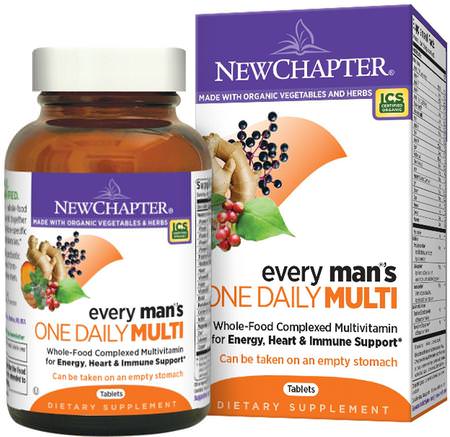 Every Mans One Daily Multi, 72 Tablets by New Chapter-Vitaminer, Män Multivitaminer
