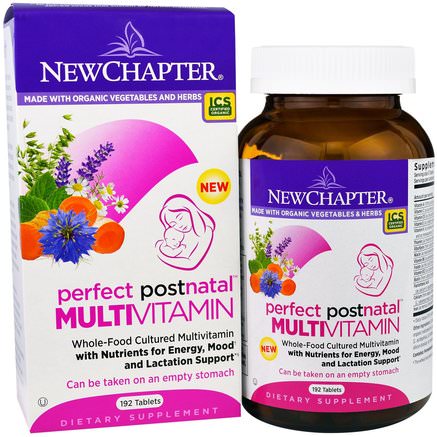 Perfect Postnatal MultiVitamin, 192 Tablets by New Chapter-Vitaminer, Multivitaminer