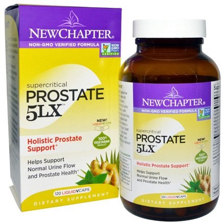 Prostate 5LX, Holistic Prostate Support, 120 Liquid Vcaps by New Chapter-Hälsa, Män, Prostata