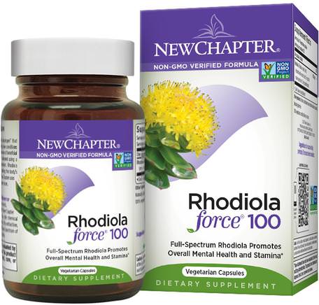 Rhodiola Force 100, 30 Veggie Caps by New Chapter-Örter, Rhodiola Rosea, Adaptogen
