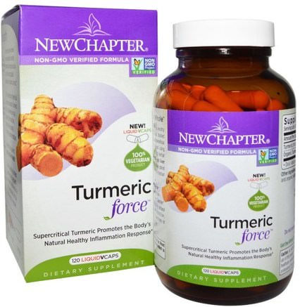Turmeric Force, 120 Vegetarian Capsules by New Chapter-Kosttillskott, Antioxidanter, Curcumin, Gurkmeja