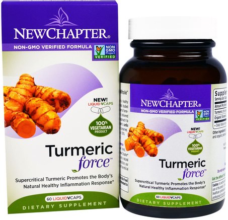 Turmeric Force, 60 Liquid Veggie Caps by New Chapter-Kosttillskott, Antioxidanter, Curcumin, Gurkmeja