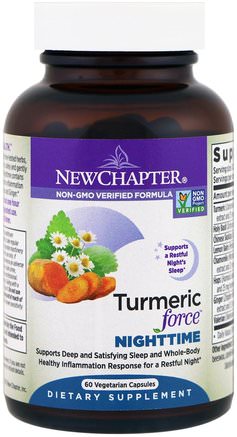 Turmeric Force Nighttime, 60 Vegetarian Capsules by New Chapter-Kosttillskott, Antioxidanter, Curcumin