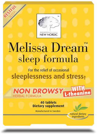 Melissa Dream, Sleep Formula, 40 Tablets by New Nordic US Inc-Kosttillskott, Sömn