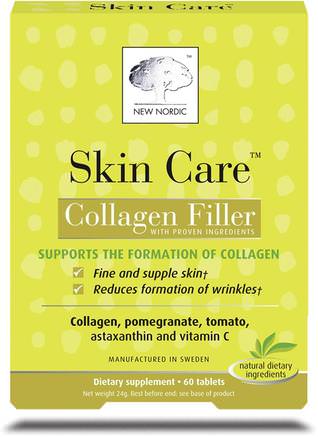 Skin Care, Collagen Filler, 60 Tablets by New Nordic US Inc-Hälsa, Kvinnor, Hud