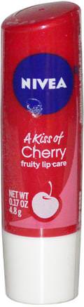 A Kiss of Cherry, Fruity Lip Care, 0.17 oz (4.8 g) by Nivea-Bad, Skönhet, Läppstift, Glans, Fodrar