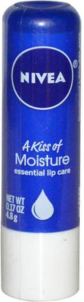 A Kiss of Moisture, Essential Lip Care, 0.17 oz (4.8 g) by Nivea-Bad, Skönhet, Läppvård