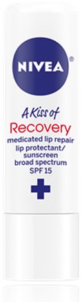 A Kiss of Recovery, Medicated Lip Repair, SPF 15, 0.17 oz (4.8 g) by Nivea-Bad, Skönhet, Läppvård, Läppsolskydd