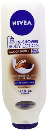 In-Shower Body Lotion, Cocoa Butter, 13.5 fl oz (400 ml) by Nivea-Bad, Skönhet, Kroppslotion, Hud, Kakaosmör