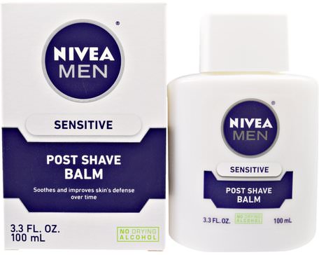 Post Shave Balm for Men, Sensitive, 3.3 fl oz (100 ml) by Nivea-Skönhet, Hudvård, Rakning, Efter Rakning