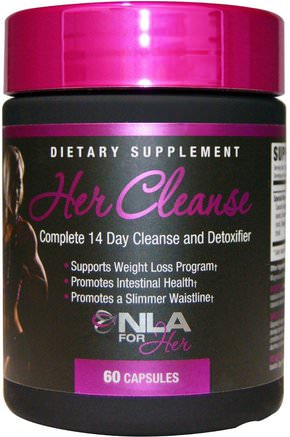 Her Cleanse, Complete 14 Day Cleanse and Detoxifier, 60 Capsules by NLA for Her-Sport, Kvinnors Sportprodukter, Detox