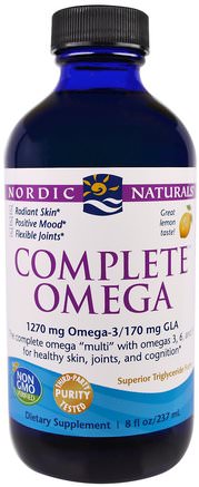 Complete Omega, Lemon, 8 fl oz (237 ml) by Nordic Naturals-Sverige