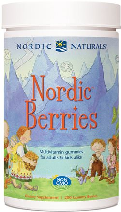 Nordic Berries, Multivitamin Gummies, 200 Gummies by Nordic Naturals-Vitaminer, Multivitaminer, Multivitamingummier