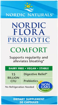 Nordic Flora Probiotic, Comfort, 30 Capsules by Nordic Naturals-Kosttillskott, Probiotika, Stabiliserade Probiotika