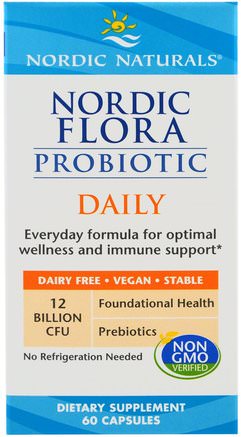 Nordic Flora Probiotic Daily, 60 Capsules by Nordic Naturals-Kosttillskott, Probiotika, Immunförsvar