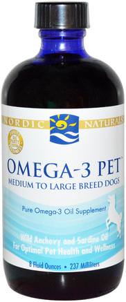Omega-3 Pet, 8 fl oz (237 ml) by Nordic Naturals-Husdjursvård, Efas För Husdjur