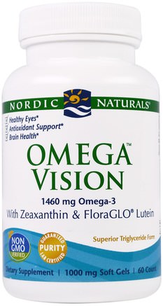 Omega Vision, 1.000 mg, 60 Soft Gels by Nordic Naturals-Sverige