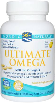 Ultimate Omega, Great Lemon Taste, 1000 mg, 60 Count by Nordic Naturals-Sverige