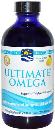 Ultimate Omega, Lemon, 8 fl oz (237 ml) by Nordic Naturals-Sverige