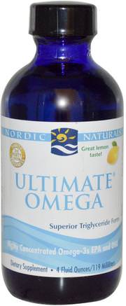 Ultimate Omega, Lemon Flavor, 4 fl oz (119 ml) by Nordic Naturals-Sverige