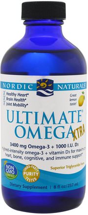 Ultimate Omega Xtra, Lemon, 8 fl oz (237 ml) by Nordic Naturals-Sverige