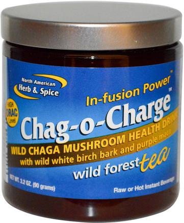 Chag-O-Charge, Wild Forest Tea, 3.2 oz (90 g) by North American Herb & Spice Co.-Mat, Örtte, Medicinska Svampar