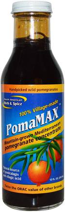 PomaMax, Mountain-Grown Mediterranean Pomegranate Concentrate, 12 fl oz (355 ml) by North American Herb & Spice Co.-Kosttillskott, Frukt Extrakt