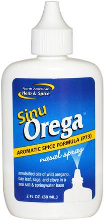 Sinu Orega, Nasal Spray, 2 fl oz (60 ml) by North American Herb & Spice Co.-Hälsa, Nasal Hälsa, Nässprayer