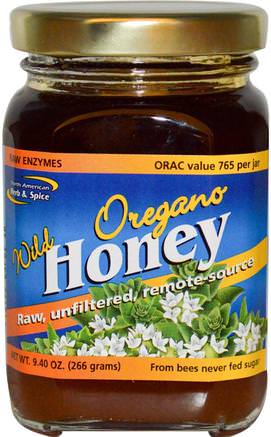 Wild Oregano Honey, 9.40 oz (266 g) by North American Herb & Spice Co.-Mat, Sötningsmedel, Honung