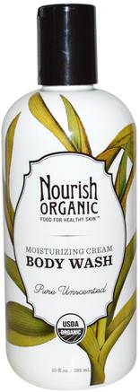 Pure Unscented, 10 fl oz (295 ml) by Nourish Organic Body Wash-Bad, Skönhet, Duschgel