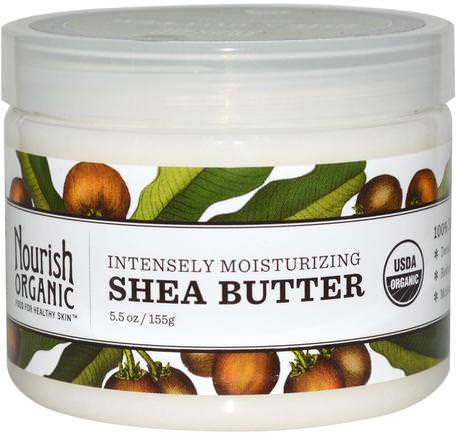 5.5 oz (155 g) by Nourish Organic Intensely Moisturizing Shea Butter-Bad, Skönhet, Kroppslotion, Sheasmör