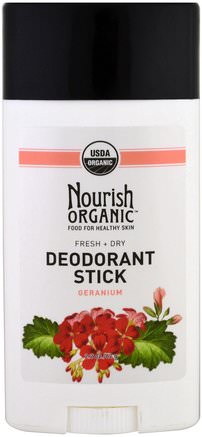 Fresh and Dry, Geranium, 2.2 oz (62 g) by Nourish Organic Organic Deodorant Stick-Bad, Skönhet, Deodorant