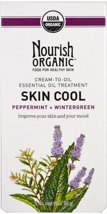 Peppermint + Wintergreen, 2 oz (56 g) by Nourish Organic Skin Cool-Skönhet, Anti-Åldrande