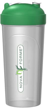 Leak-Proof Shaker, BPA-FREE Bottle with Vortex Mixer, 25 oz (700 ml) by NovaForme-Hem, Köksartiklar, Koppar Plattor Skålar, Sport, Fitness Vattenflaskor Shaker Koppar
